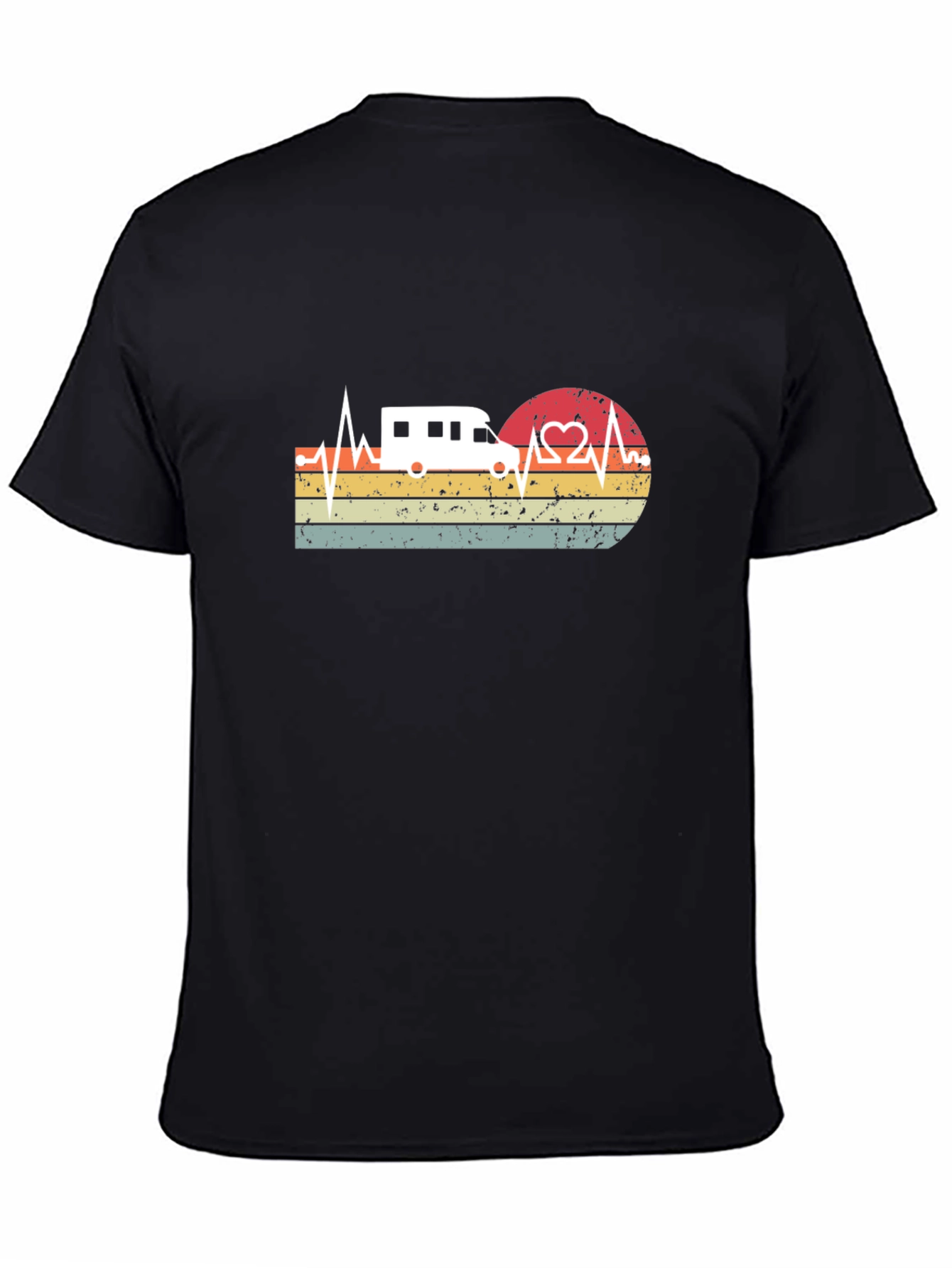 Retro Camping RV Heartbeat T-Shirt