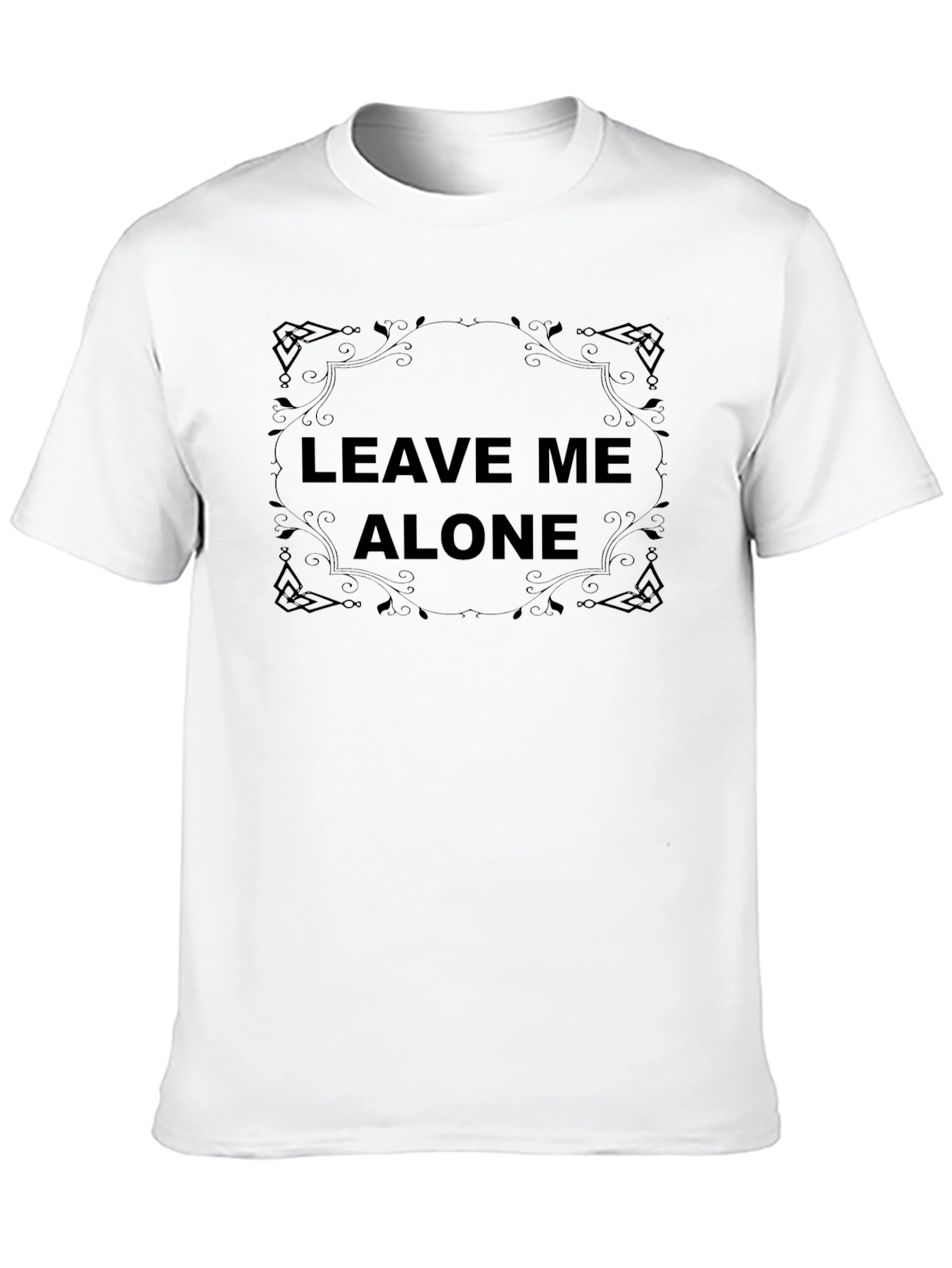 Leave Me Alone Black Graphic Tee Shirt