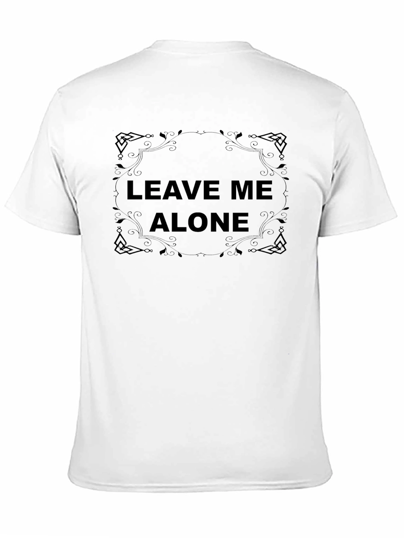 Leave Me Alone Black Graphic Tee Shirt