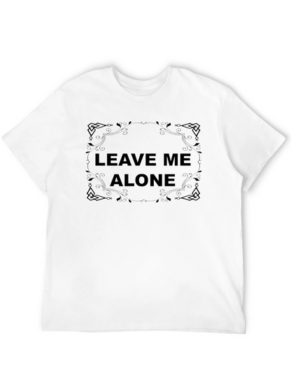 Leave Me Alone Black Graphic Tee Shirt