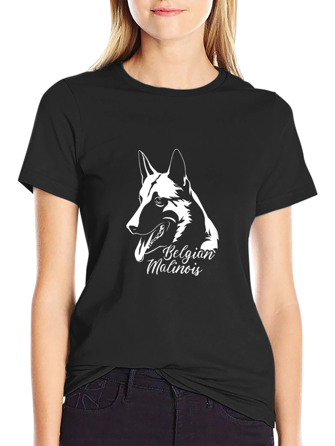 Belgian Malinois Dog T-Shirt - Black