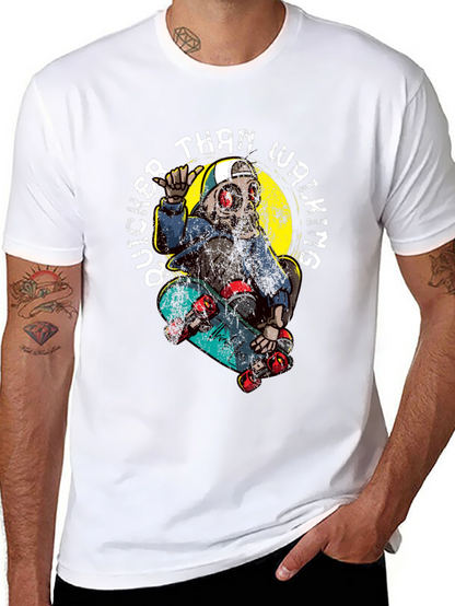 Skateboard Skeleton Graphic T-Shirt