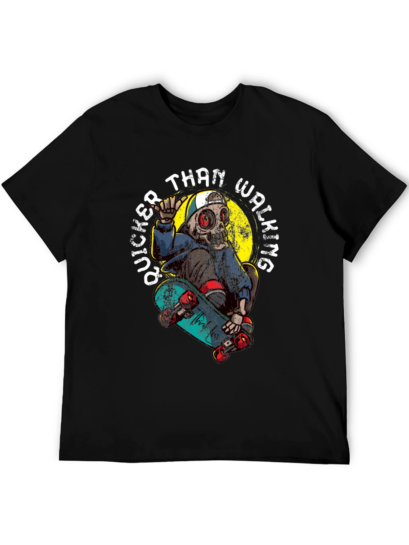 Skateboard Skeleton Graphic T-Shirt