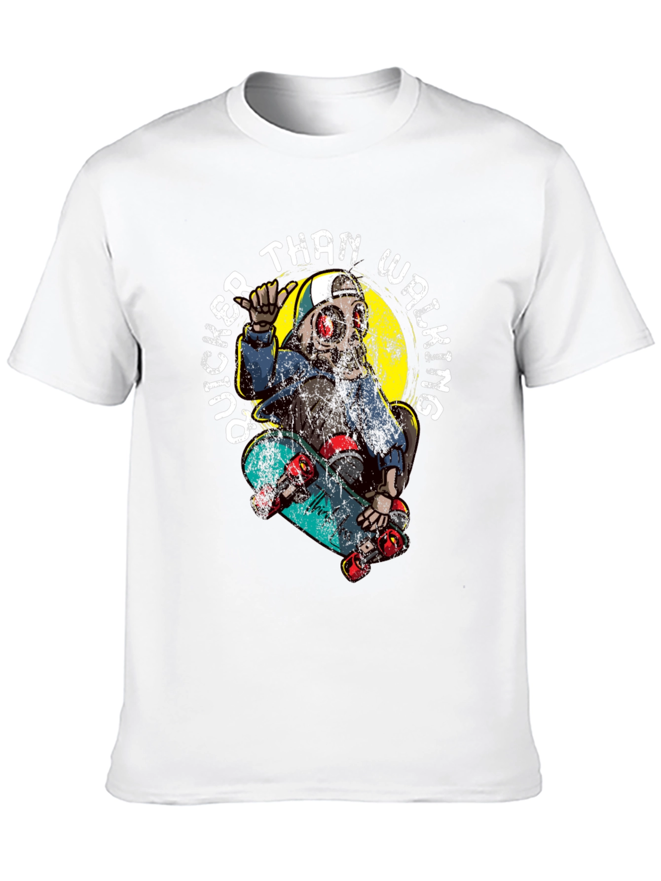 Skateboard Skeleton Graphic T-Shirt