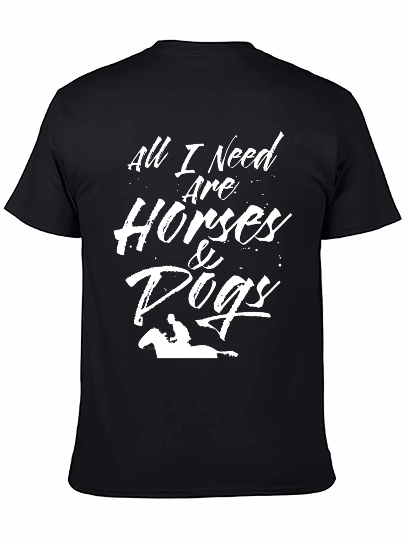 Horses & Dogs Graphic Tee - Black