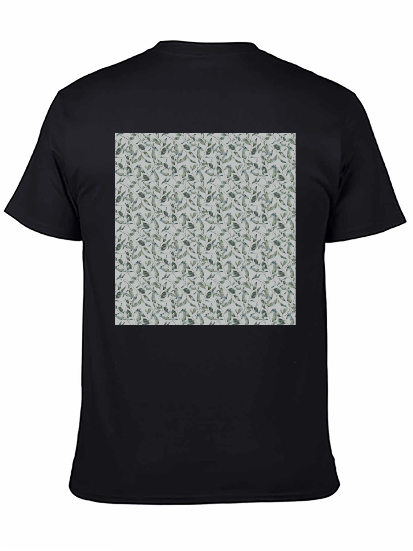 Leaf Pattern Crew Neck T-Shirt