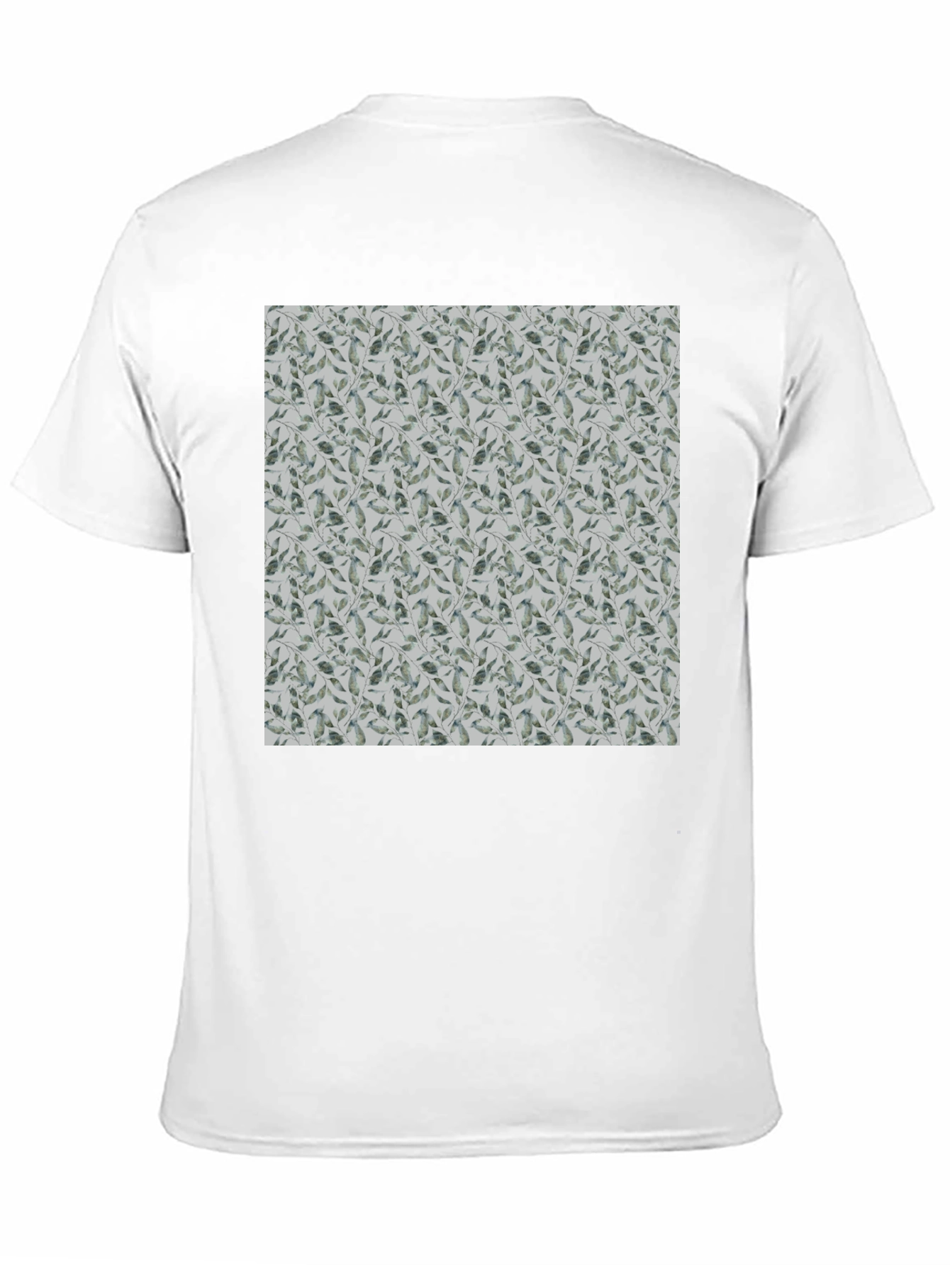 Leaf Pattern Crew Neck T-Shirt