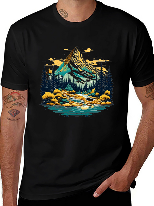 Mountain River Graphic T-Shirt