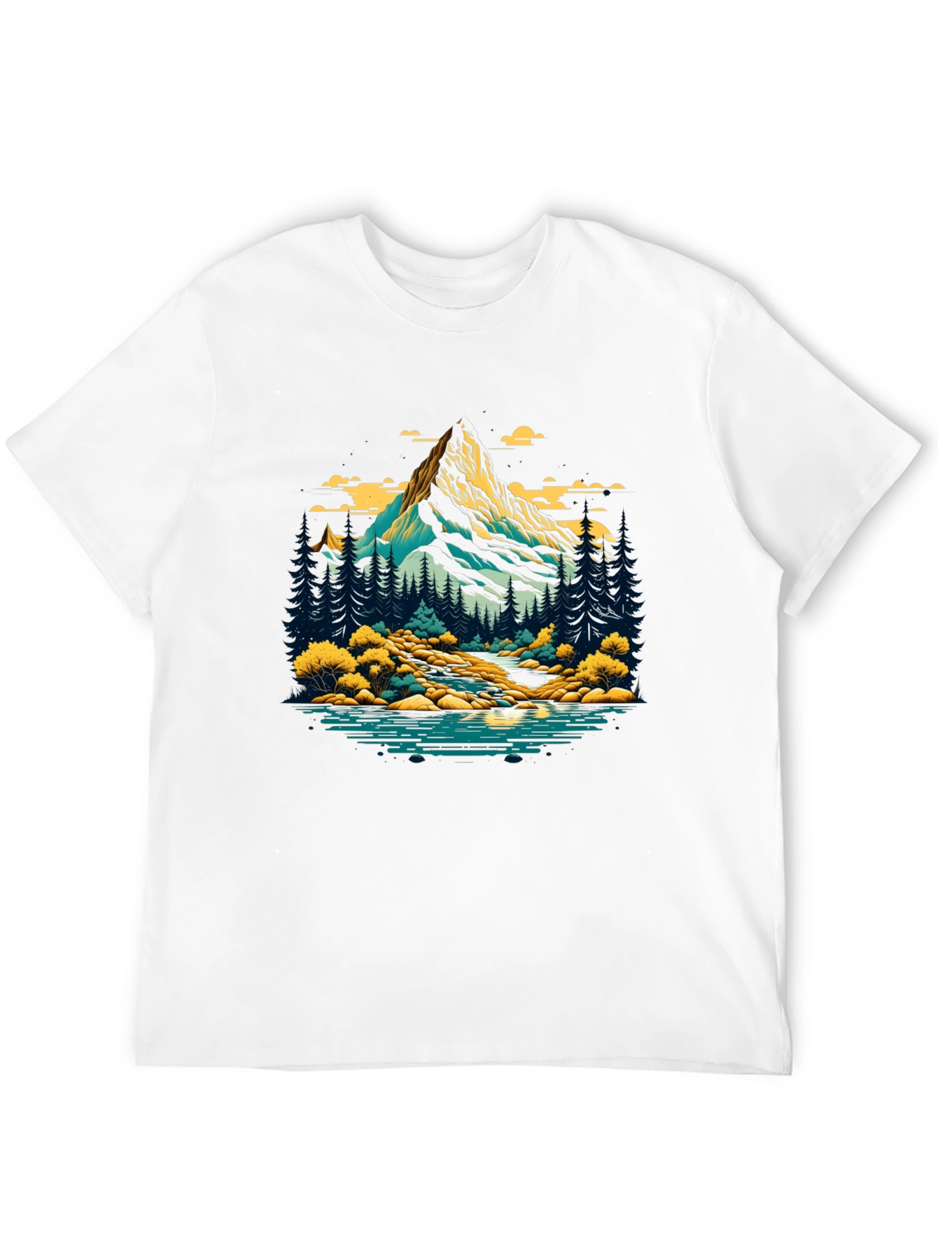 Mountain River Graphic T-Shirt