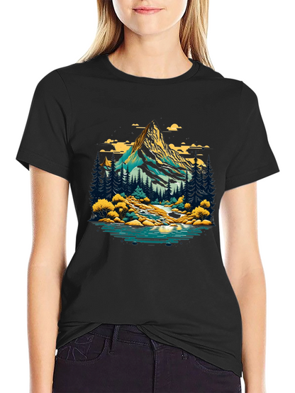 Mountain River Graphic T-Shirt