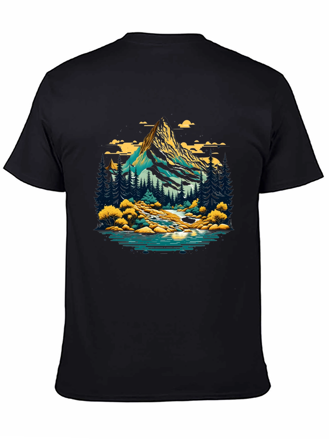 Mountain River Graphic T-Shirt