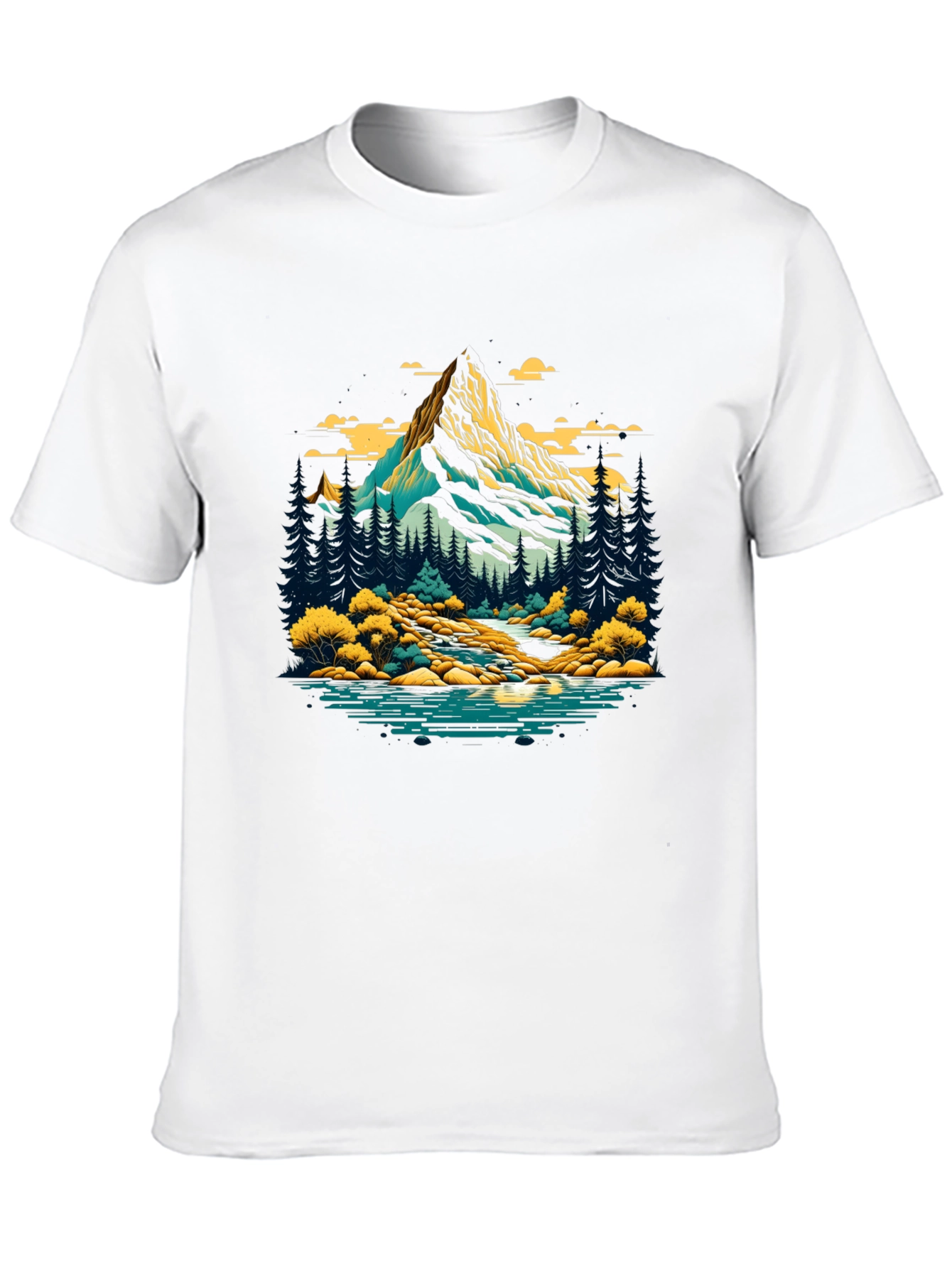 Mountain River Graphic T-Shirt