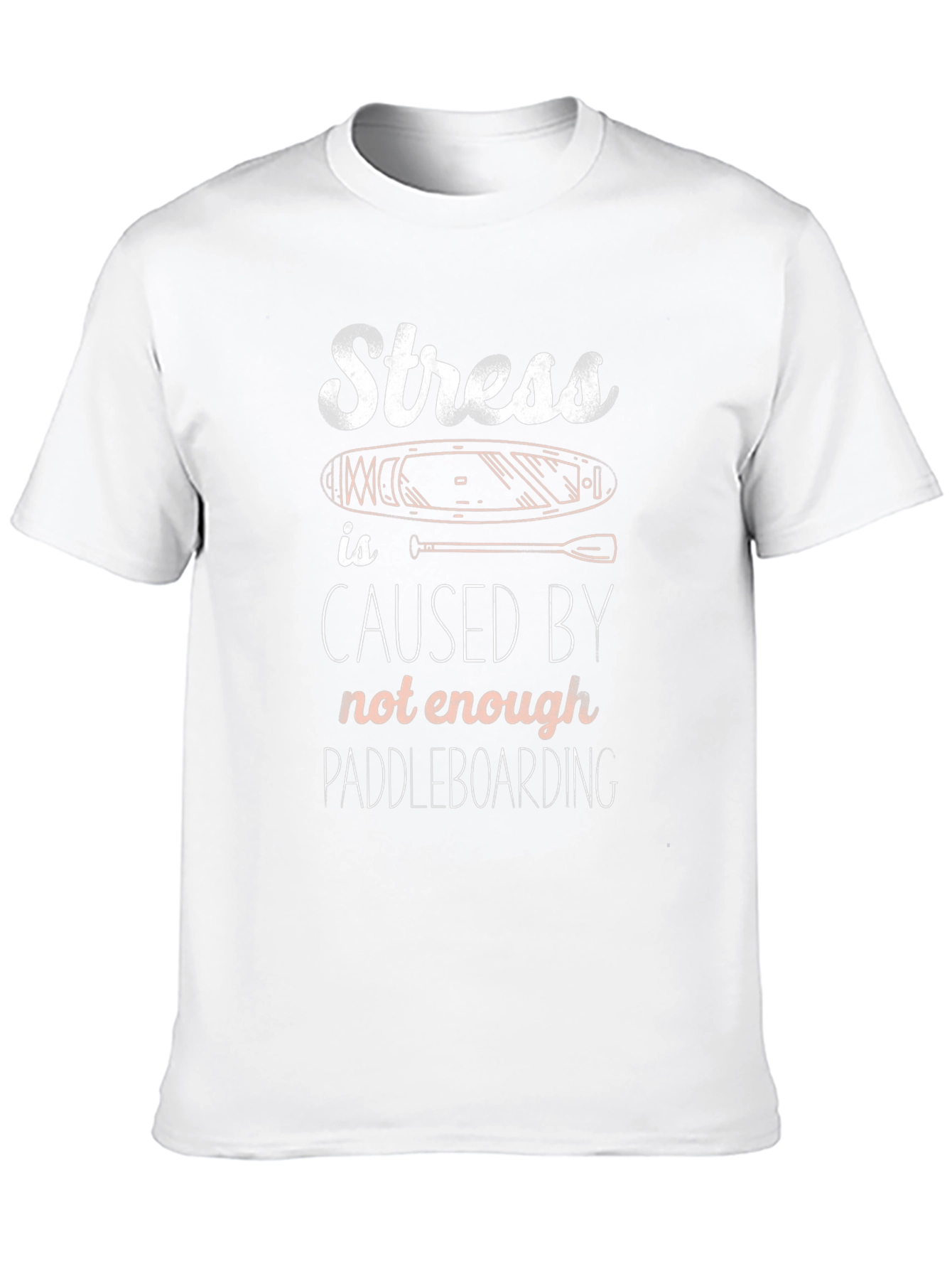 Stress Paddleboarding T-Shirt - Black Graphic Tee