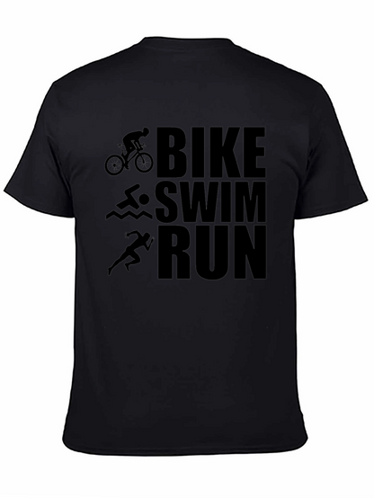 Triathlon Bike Swim Run Graphic Tee