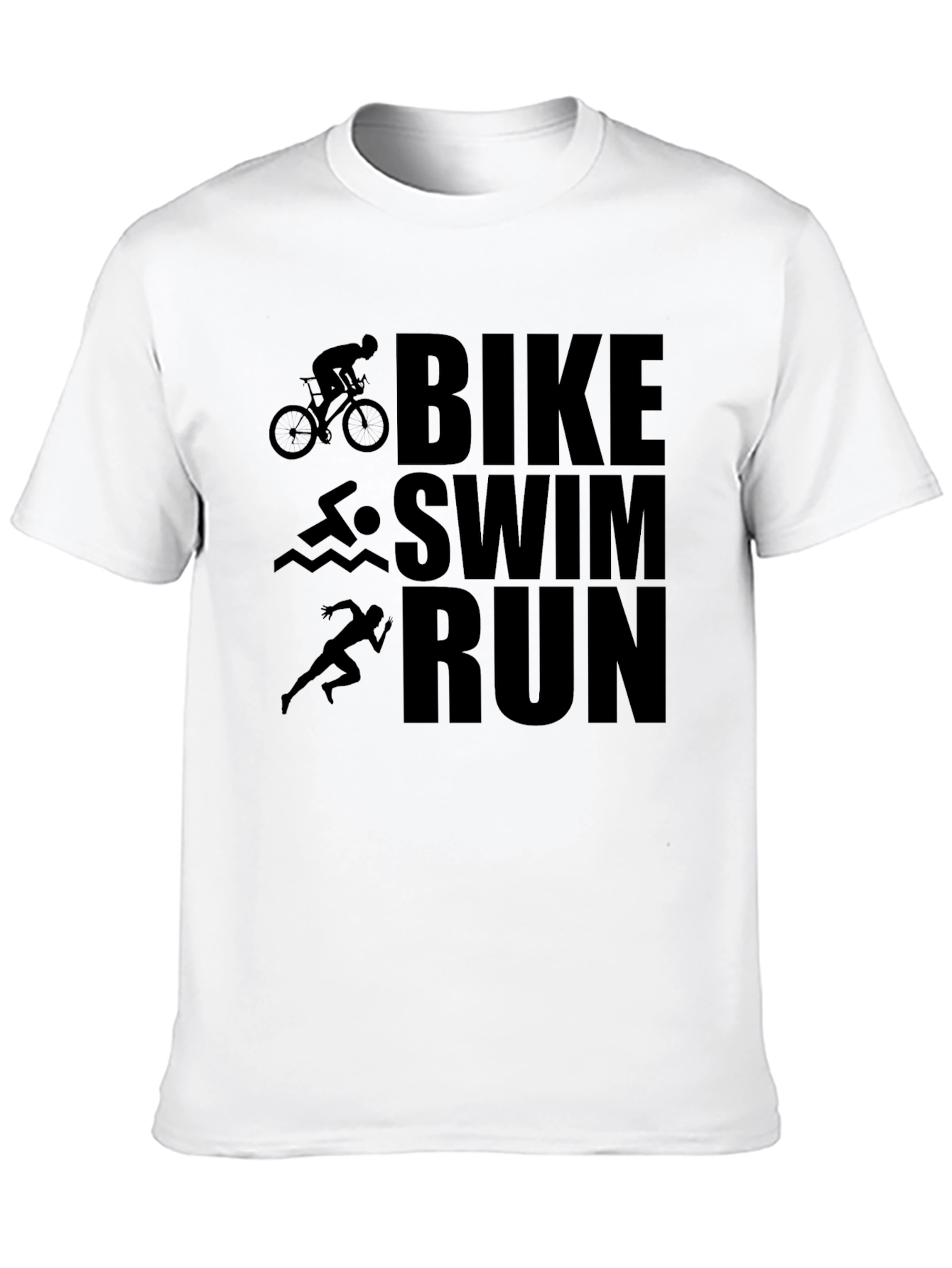Triathlon Bike Swim Run Graphic Tee