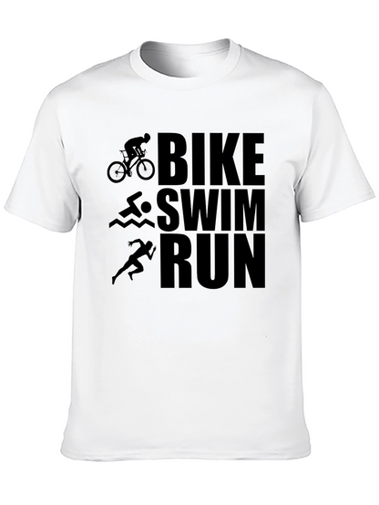 Triathlon Bike Swim Run Graphic Tee