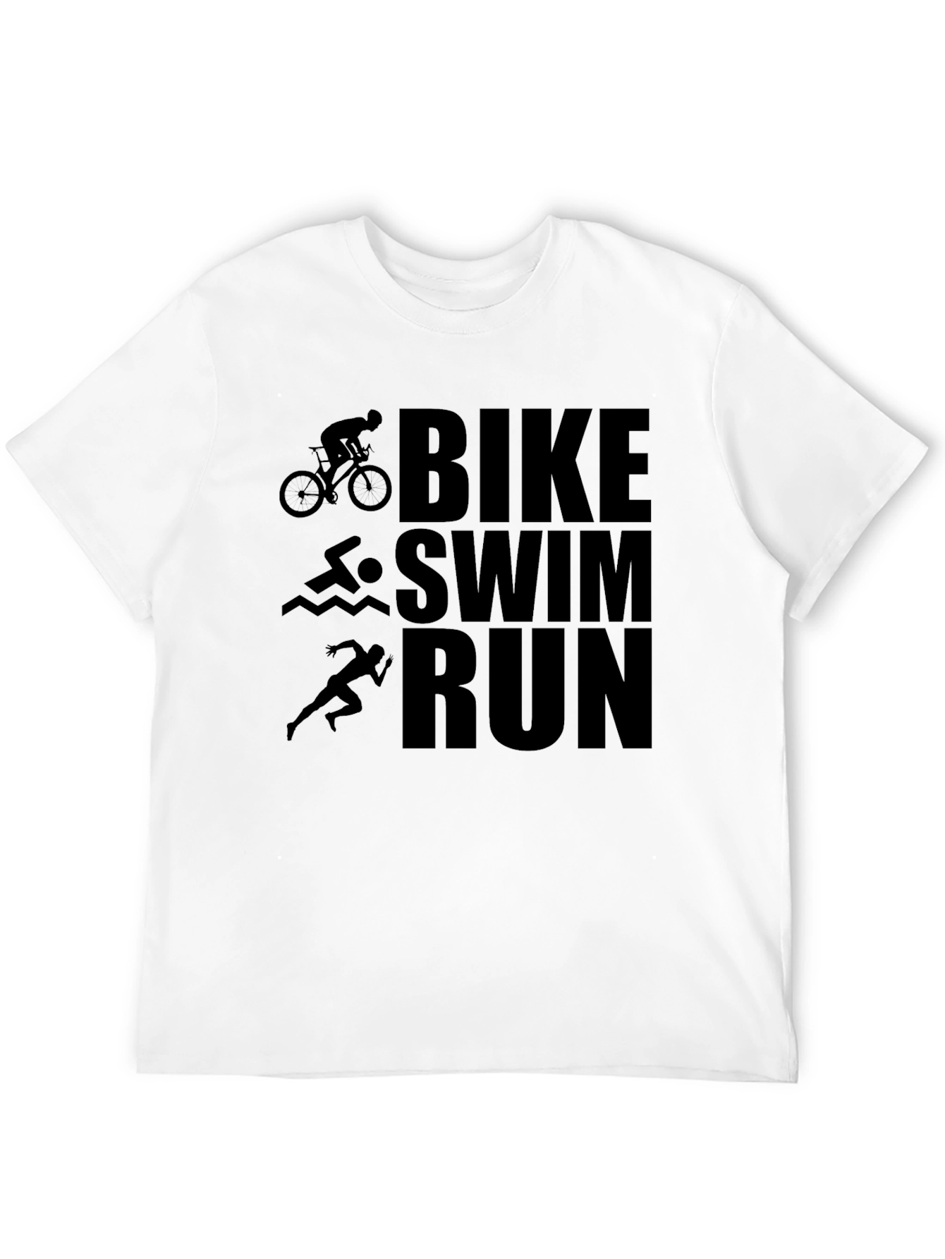 Triathlon Bike Swim Run Graphic Tee