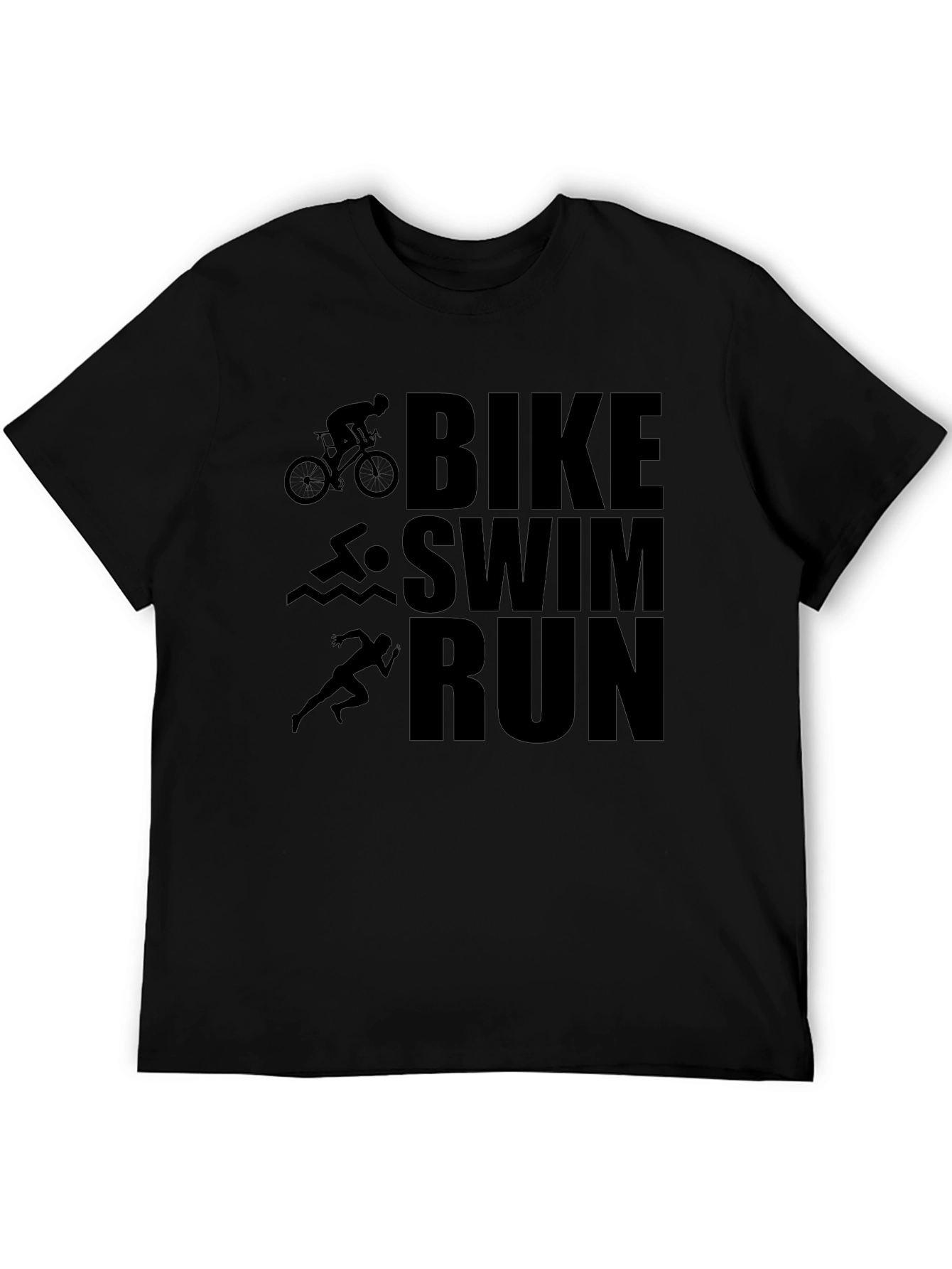 Triathlon Bike Swim Run Graphic Tee