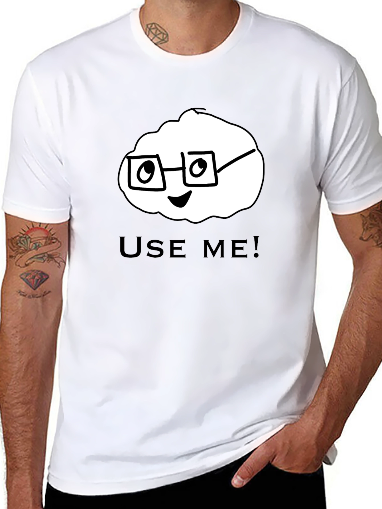 Use Me! Funny Graphic Print Mens T-Shirt