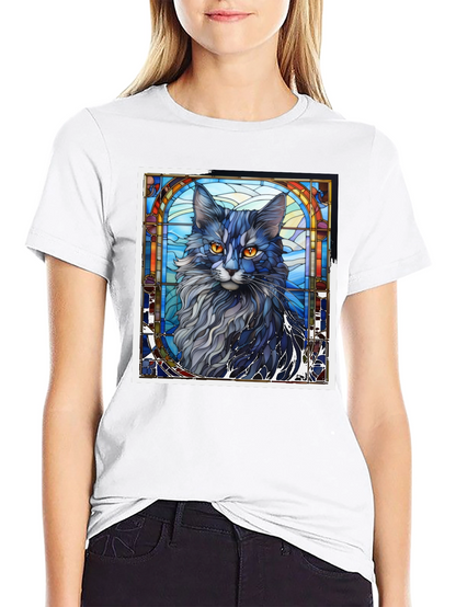 Stained Glass Cat T-Shirt