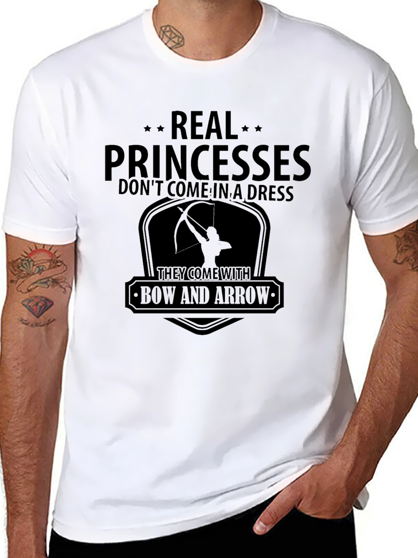 Real Princesses Bow and Arrow Graphic T-Shirt