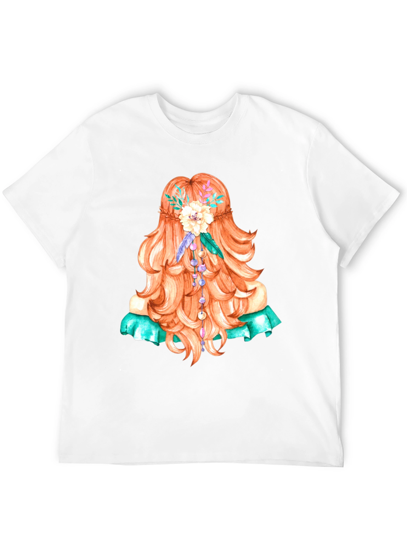 Boho Girl Hair Graphic T-Shirt - Artistic Style