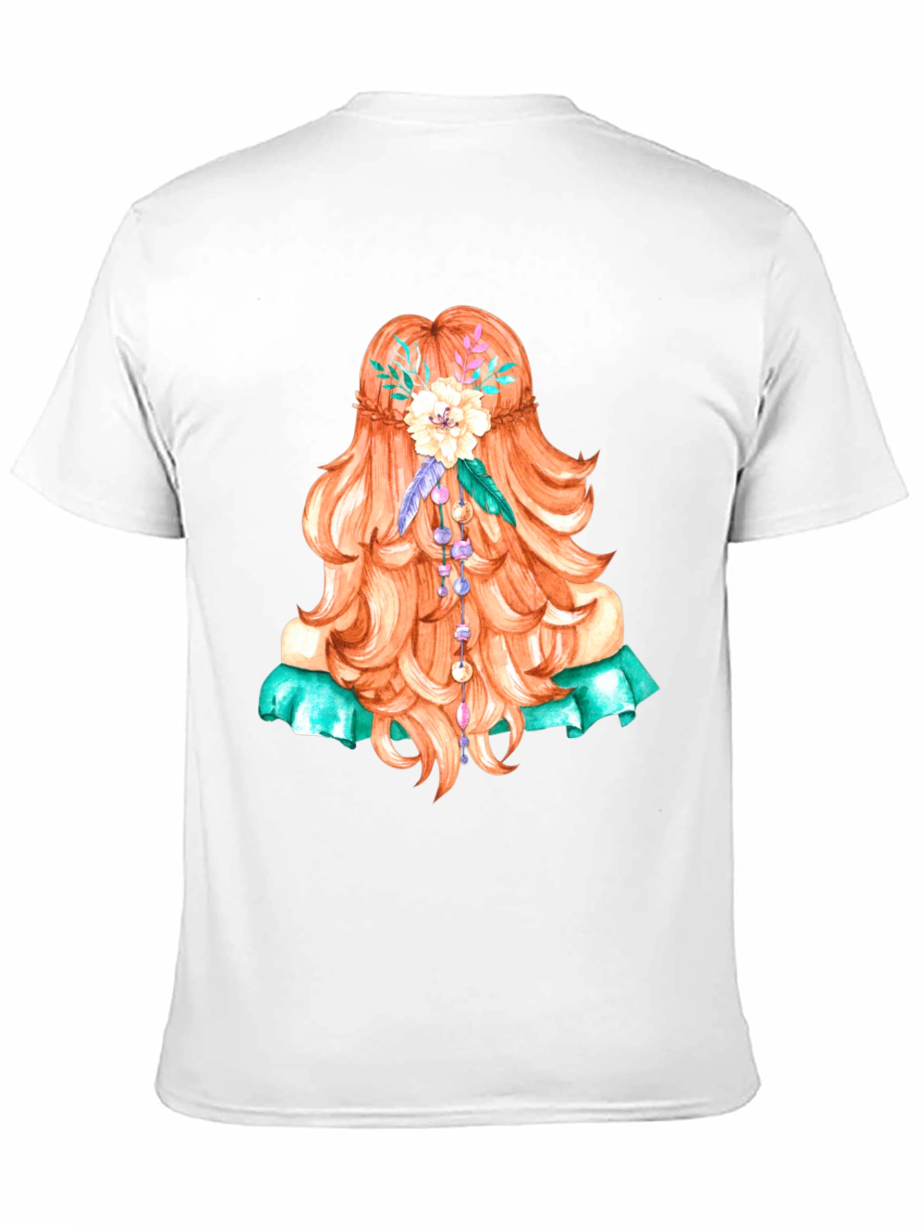 Boho Girl Hair Graphic T-Shirt - Artistic Style