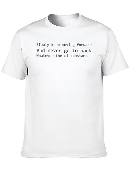 Motivational Black T-Shirt: Keep Moving Forward
