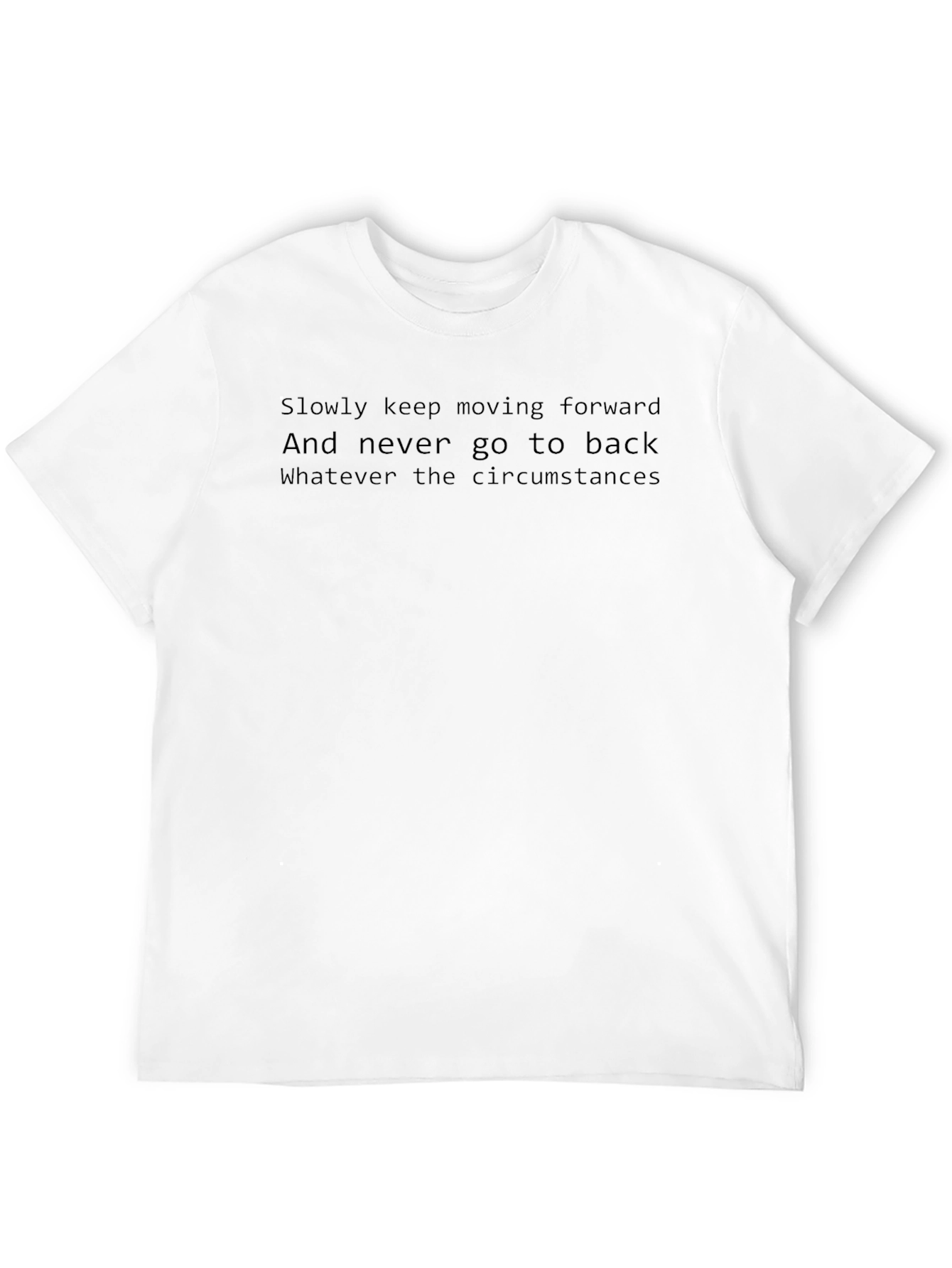 Motivational Black T-Shirt: Keep Moving Forward