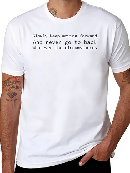 Motivational Black T-Shirt: Keep Moving Forward
