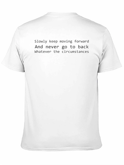 Motivational Black T-Shirt: Keep Moving Forward