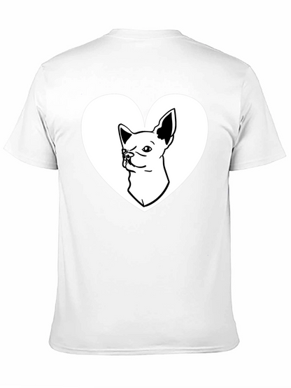 Chihuahua Heart Graphic Tee - Love My Dog Shirt