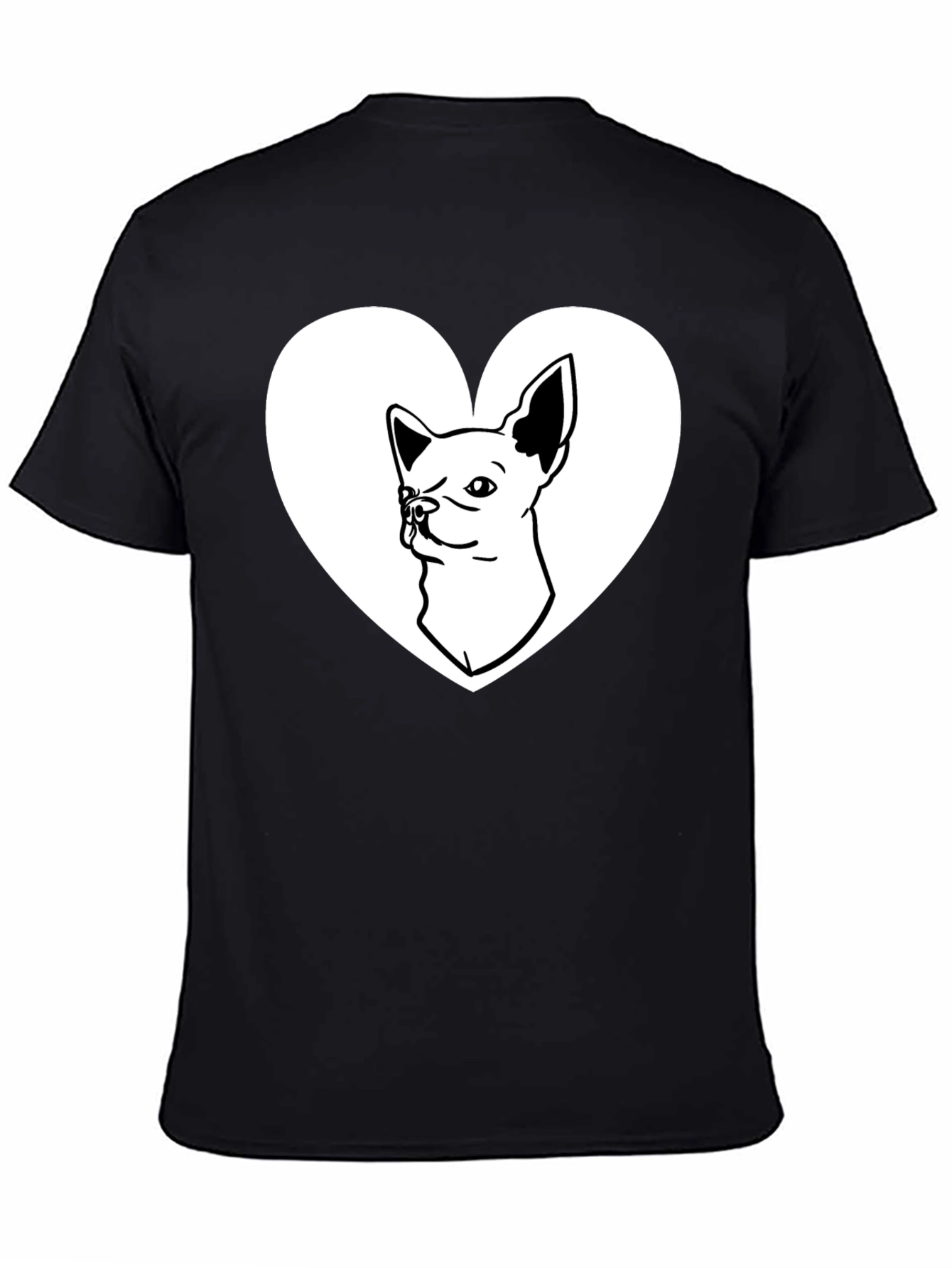 Chihuahua Heart Graphic Tee - Love My Dog Shirt