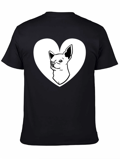 Chihuahua Heart Graphic Tee - Love My Dog Shirt