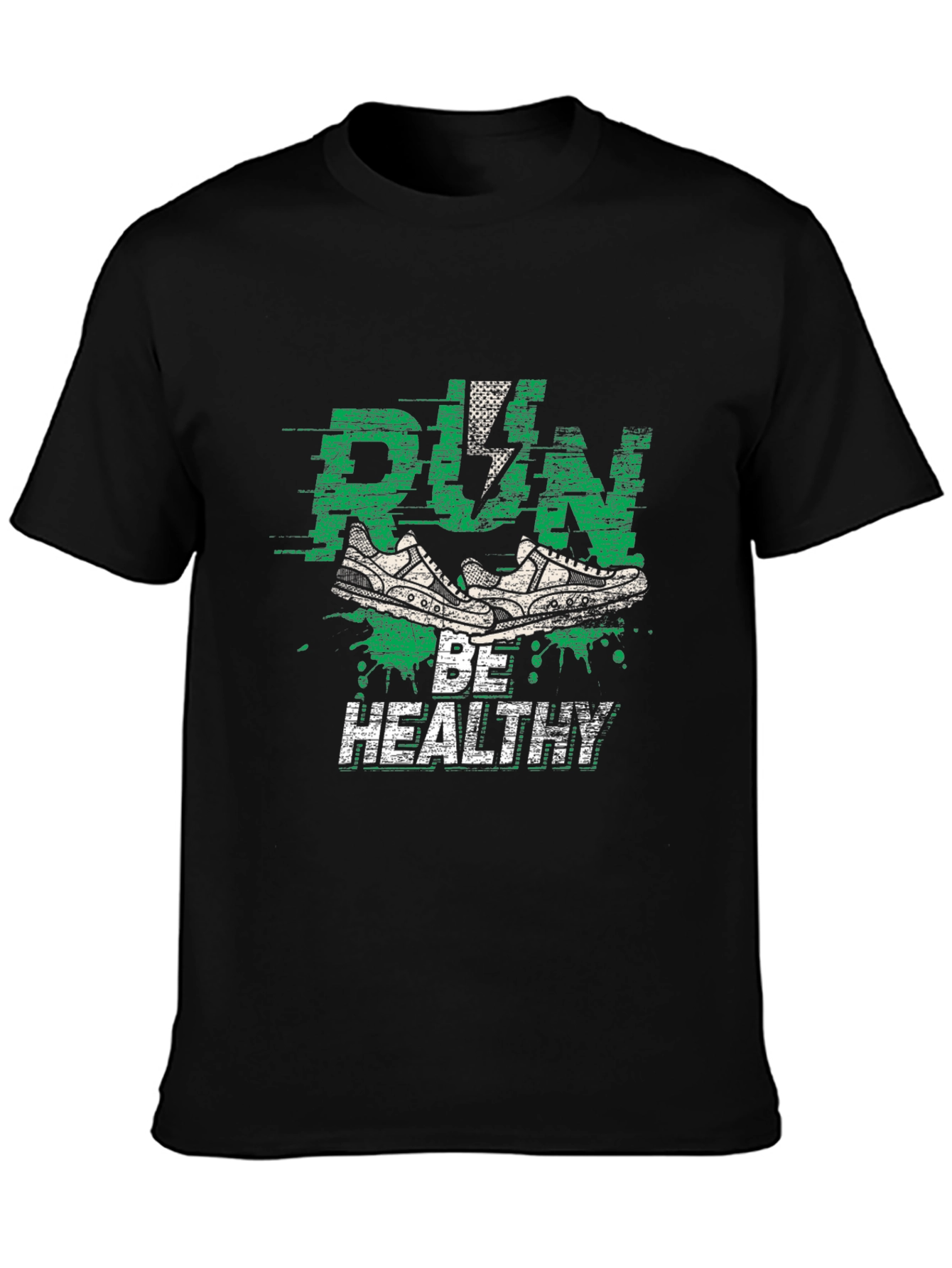 Run Be Healthy Graphic Tee - Active Lifestyle Shirt