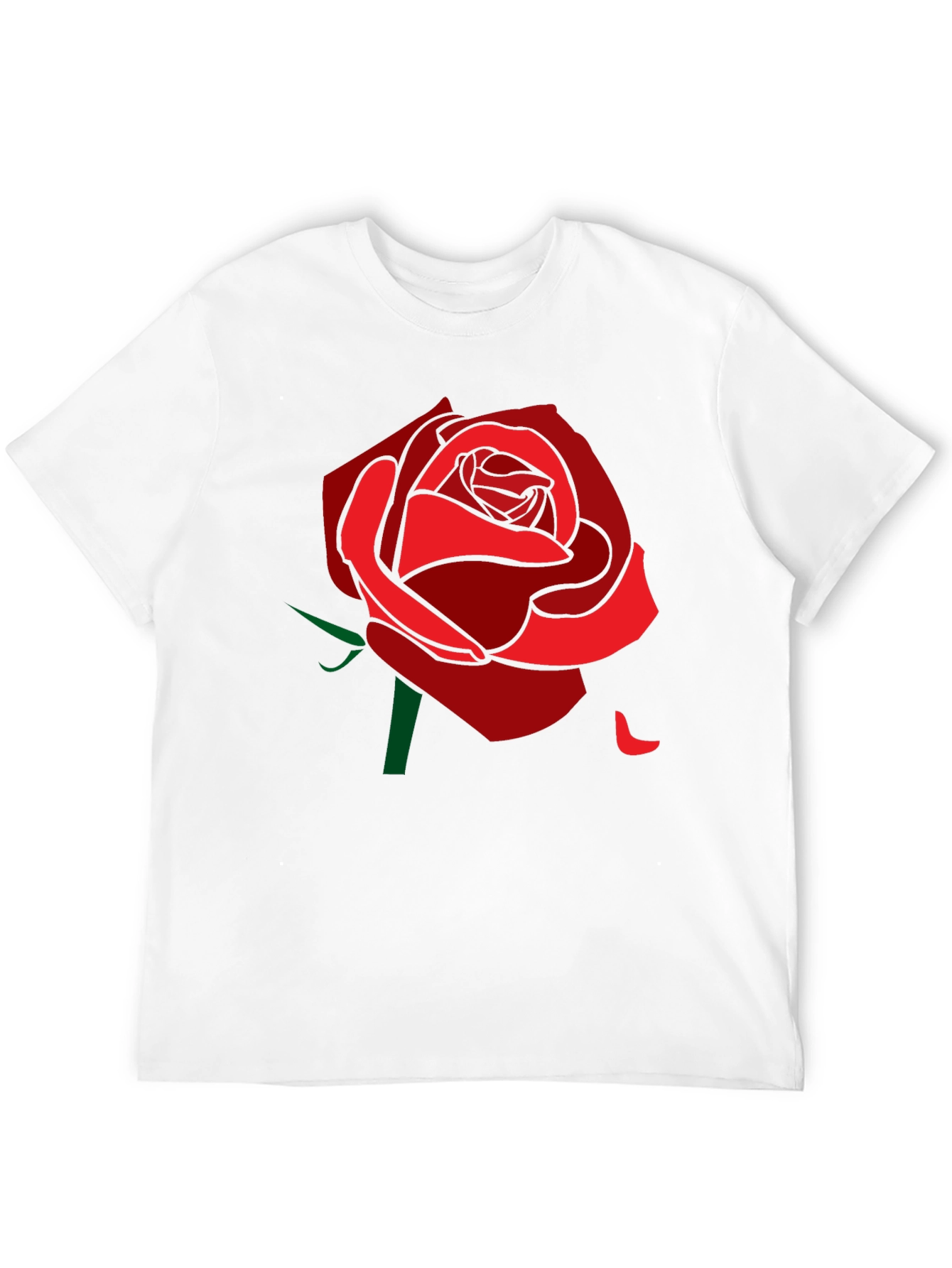 Rose Graphic Tee - Stylish Mens Black T-Shirt