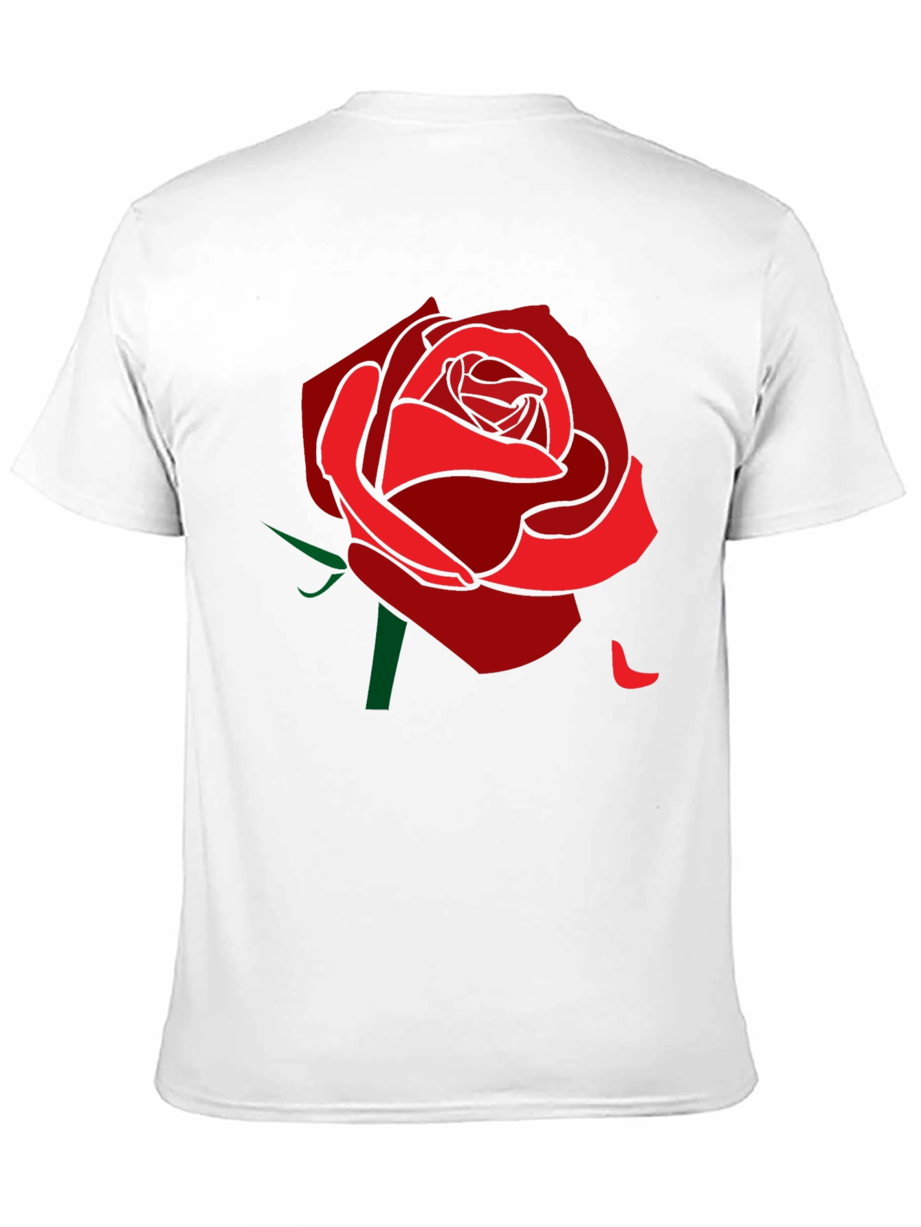 Rose Graphic Tee - Stylish Mens Black T-Shirt