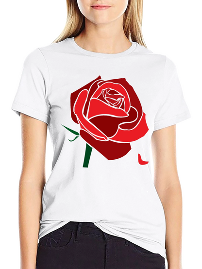 Rose Graphic Tee - Stylish Mens Black T-Shirt