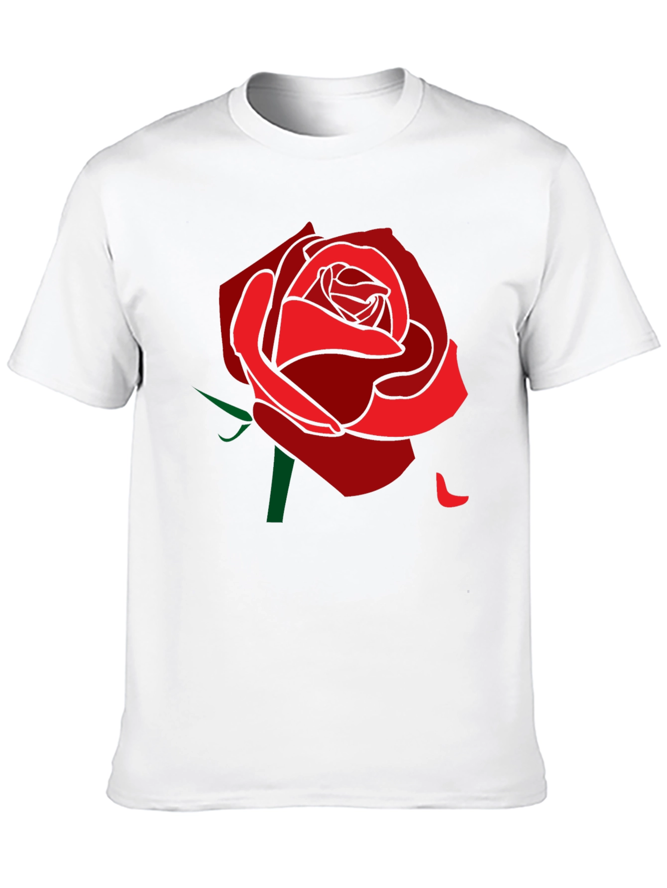 Rose Graphic Tee - Stylish Mens Black T-Shirt