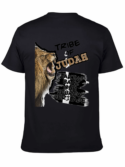 Tribe of Judah Lion Graphic Black T-Shirt