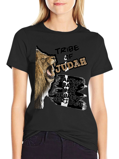 Tribe of Judah Lion Graphic Black T-Shirt