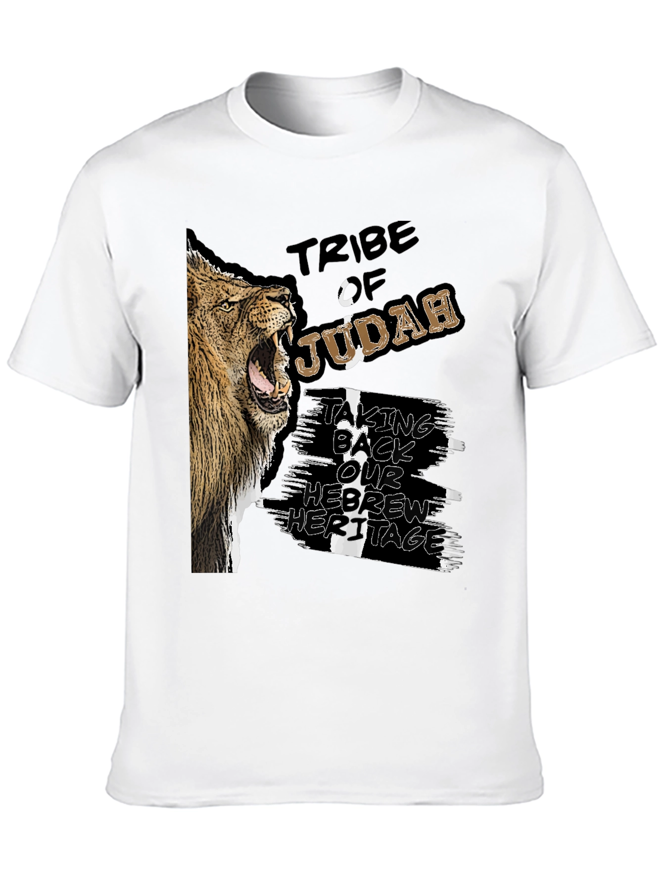 Tribe of Judah Lion Graphic Black T-Shirt