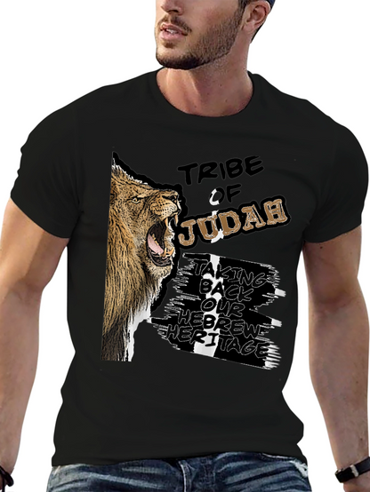 Tribe of Judah Lion Graphic Black T-Shirt