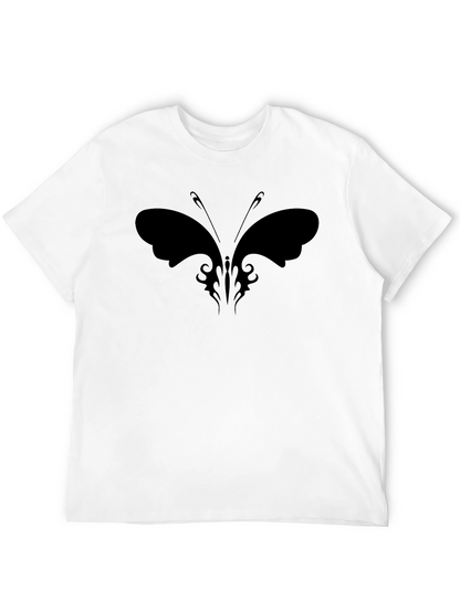 Butterfly Graphic Black Tee - Stylish & Unique
