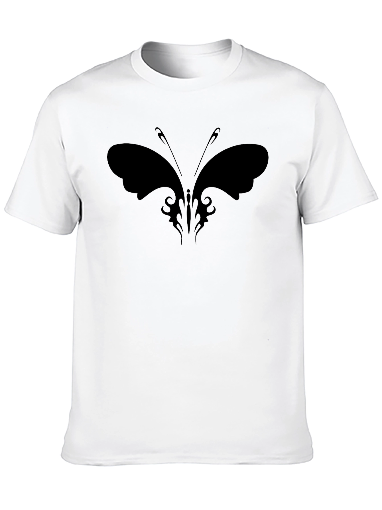 Butterfly Graphic Black Tee - Stylish & Unique