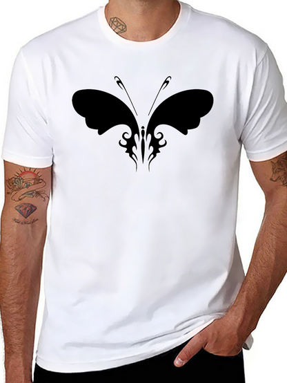 Butterfly Graphic Black Tee - Stylish & Unique