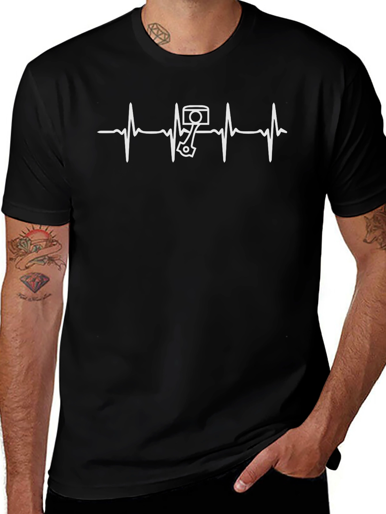 Engine Heartbeat Tee - Automotive Enthusiast T-Shirt