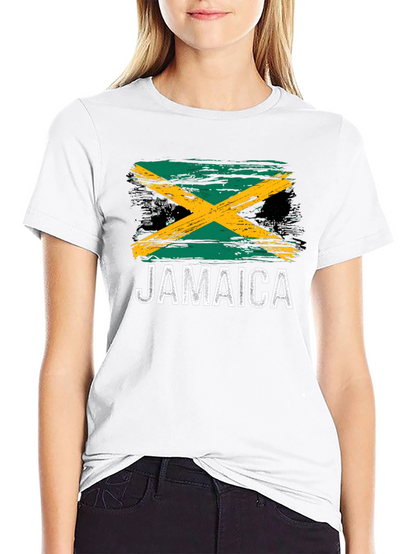 Jamaica Flag T-Shirt - Black Graphic Tee