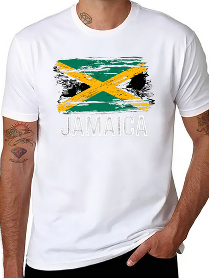 Jamaica Flag T-Shirt - Black Graphic Tee