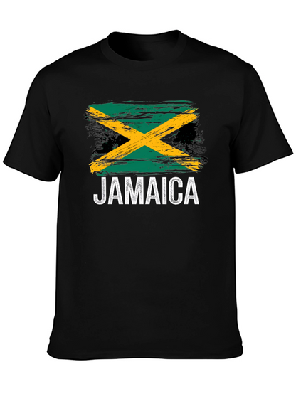 Jamaica Flag T-Shirt - Black Graphic Tee